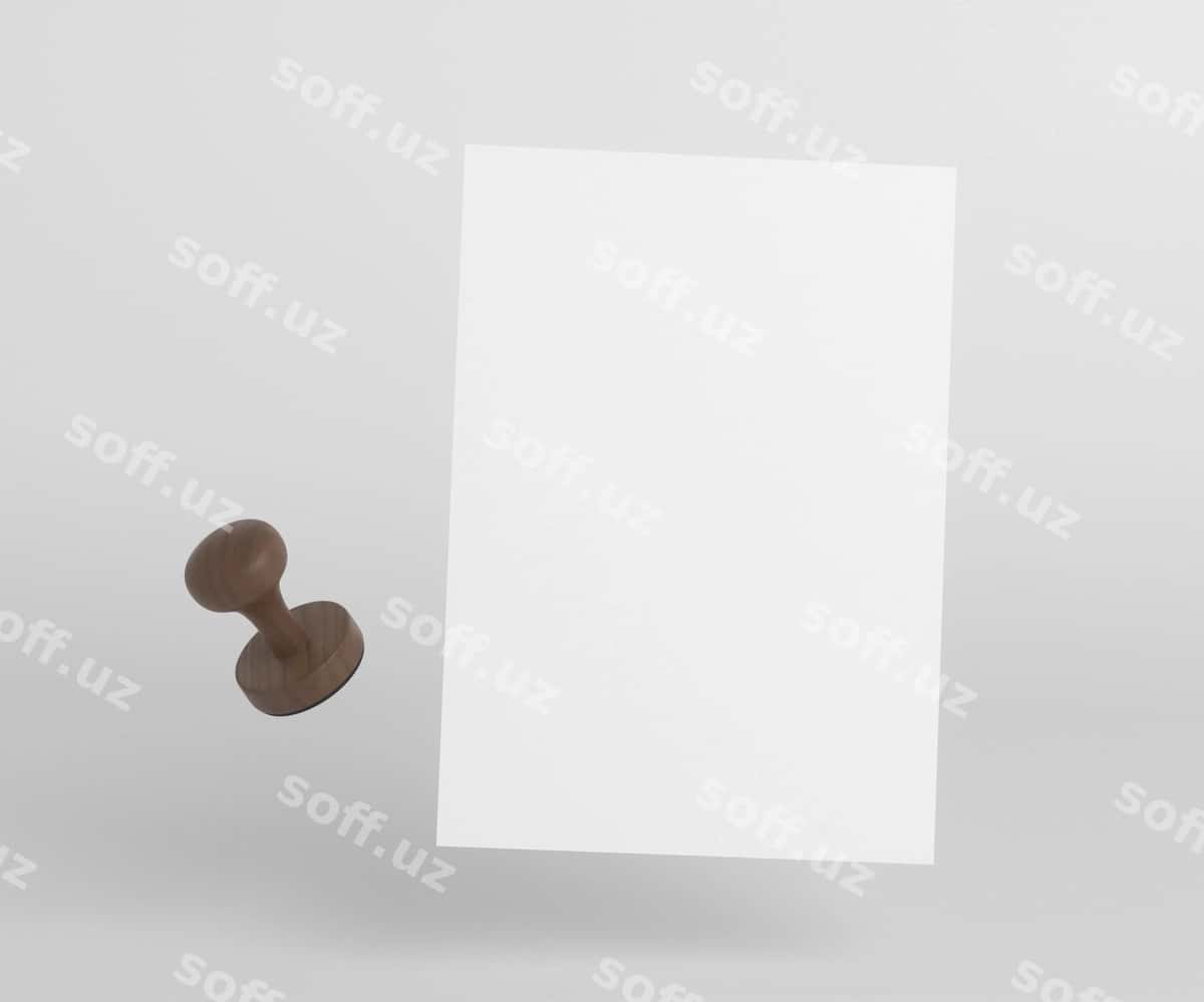 Kompositsiya qog'ozi yopishqichi namunasi | Composition paper seal mock up 1