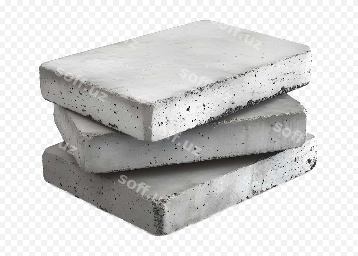 Beton materiallar oq fon | Concrete materials white background 1