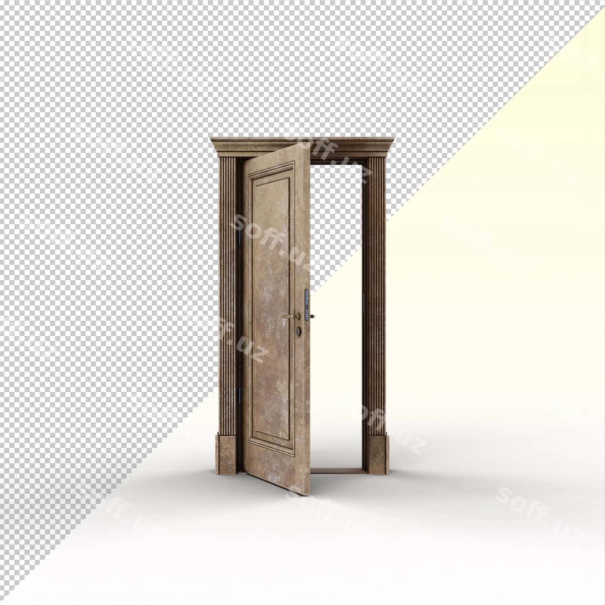 Beton yog'ochdan yasalgan ochiq eshik | Concrete wood open door 1