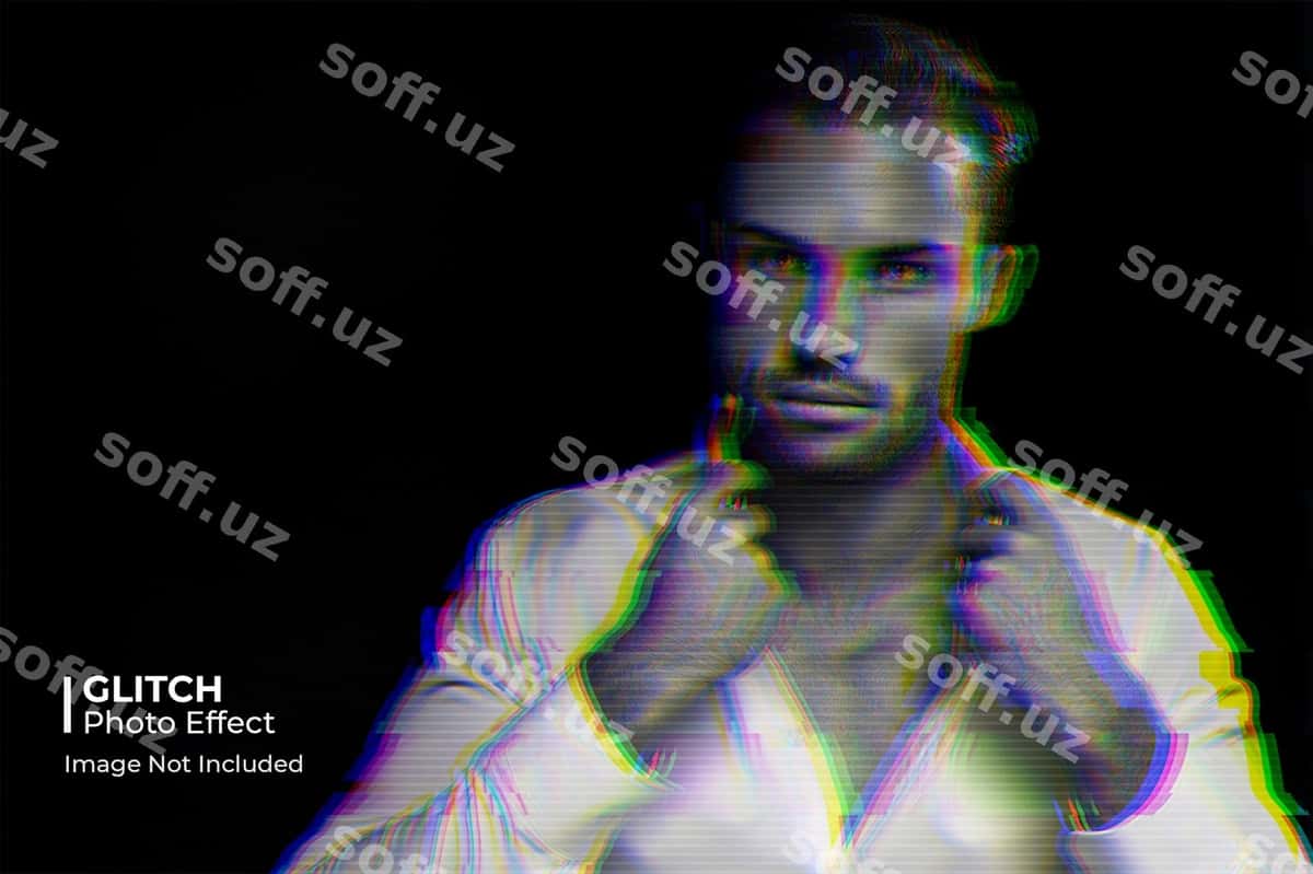 Ajoyib glit foto effekti | Cool glitch photo effect 1