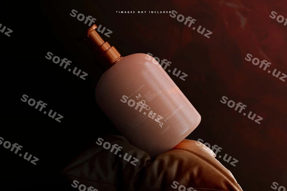 Kosmetika pompa shisha namunasi | Cosmetic pump bottle mockup 1