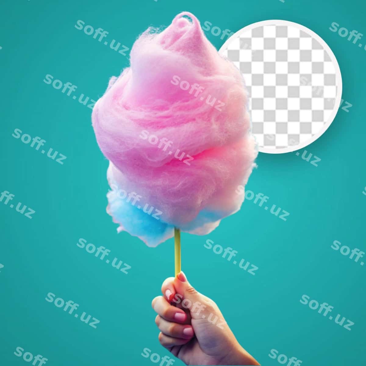 Paxlək oq orqa fon | Cotton candy white background 1
