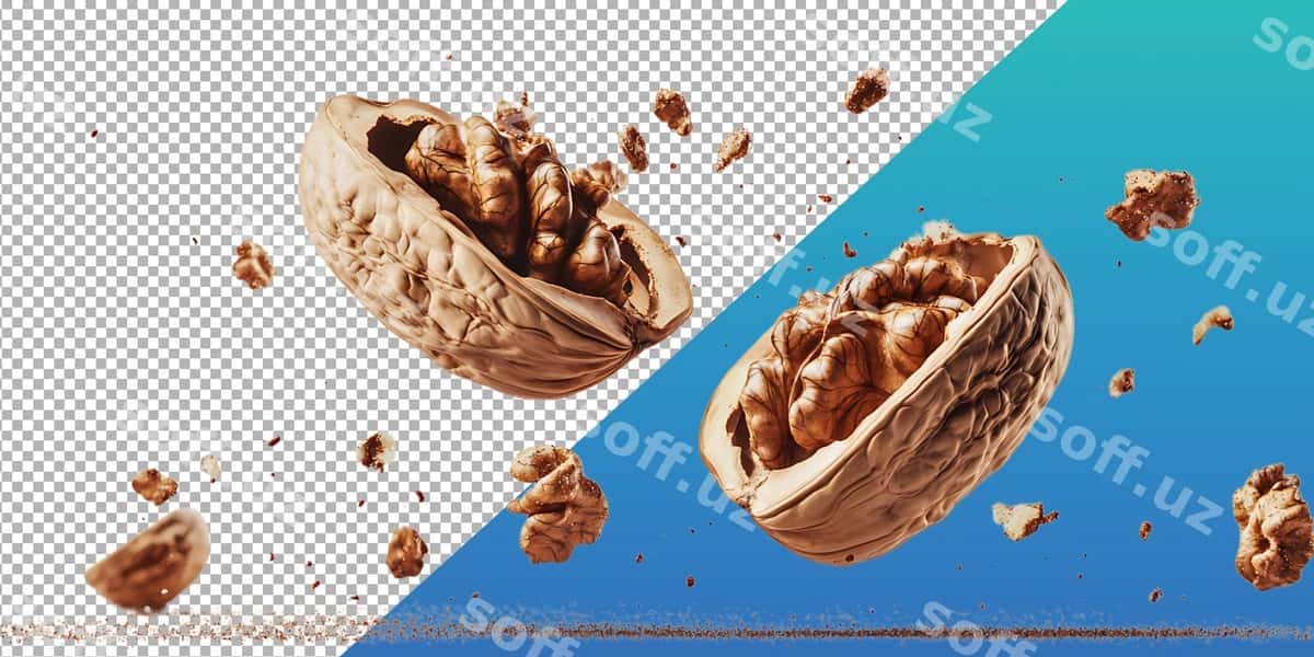 Yoriq yong'oq tasviri | Cracked walnut image 1