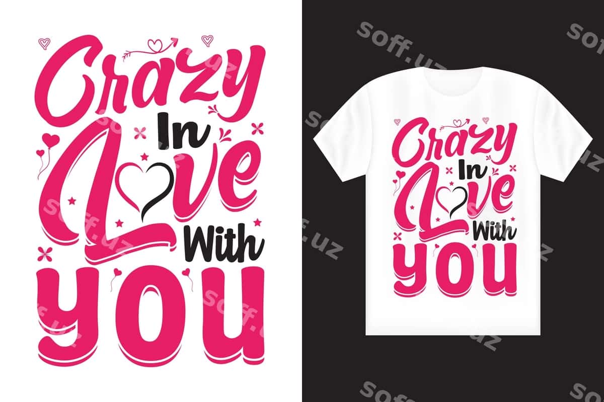 Jinli sevgi sening bilan t-shirt | Crazy love with you tshirt 1