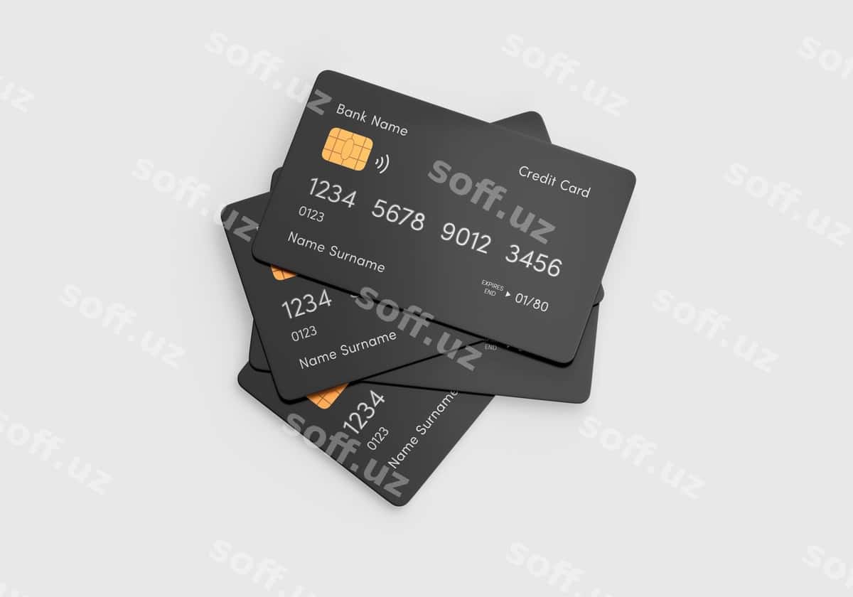 Kredit karta maketi | Credit card mockup 1