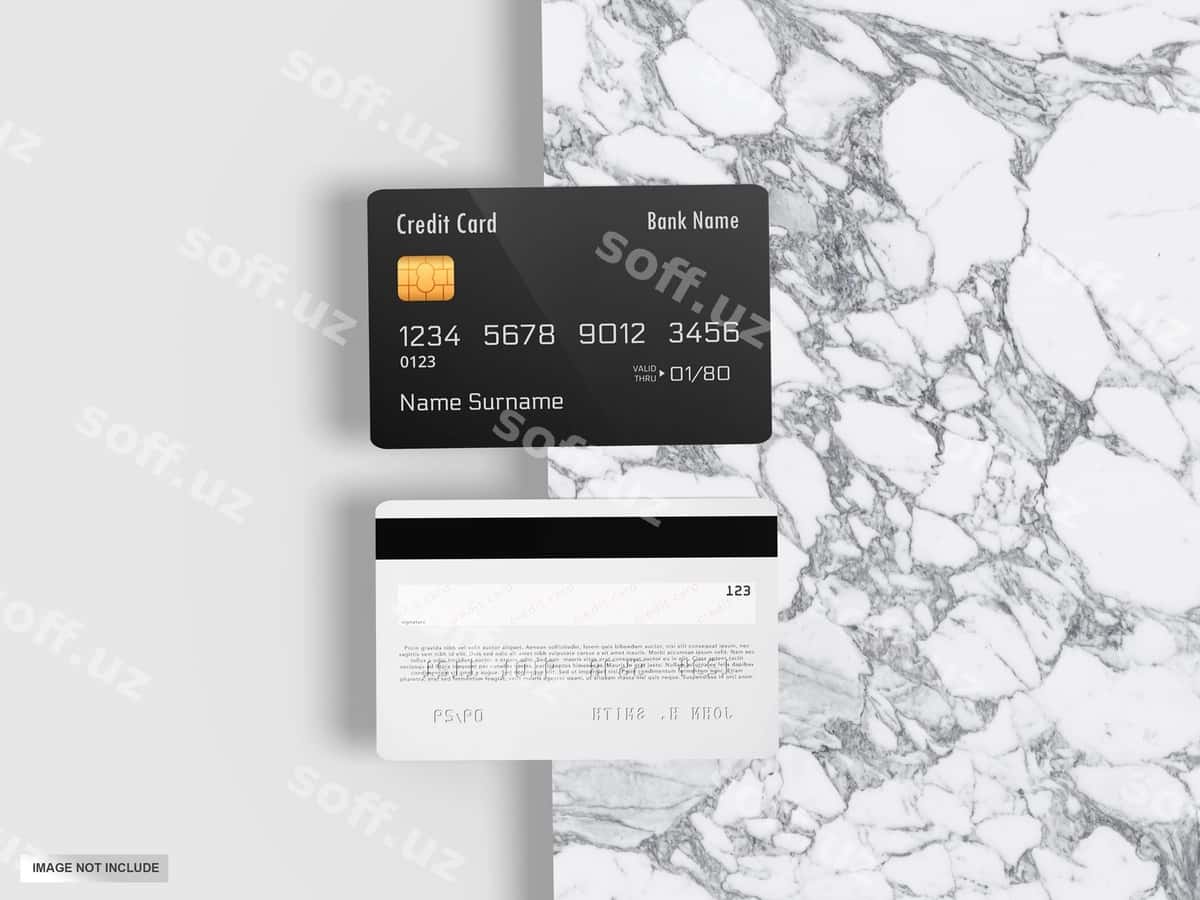 Kreditbank karta mockup | Creditbank card mockup 1