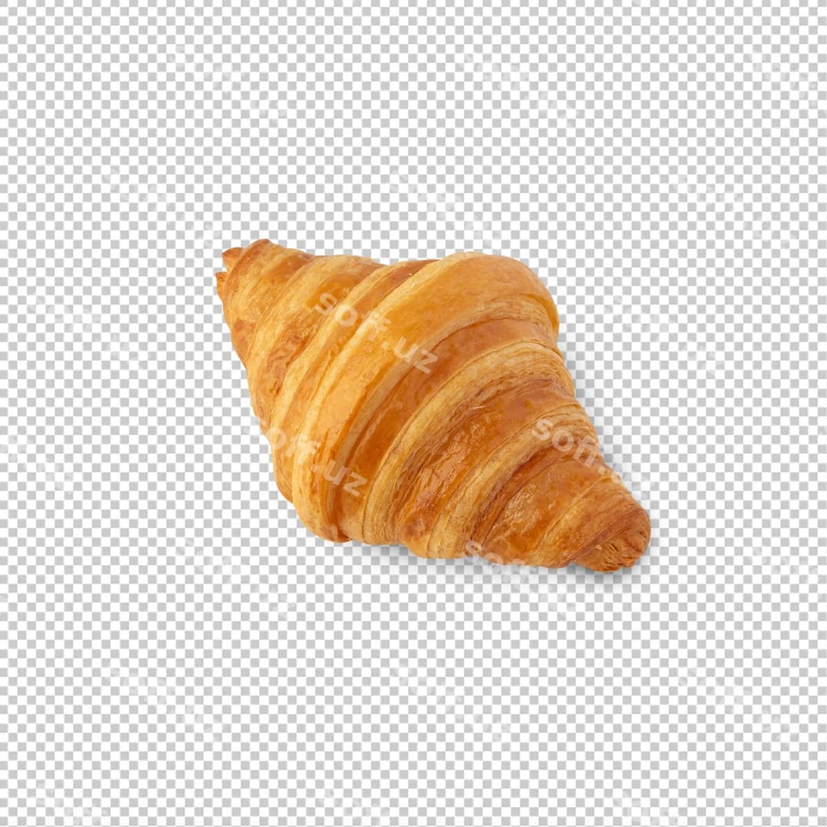 Kruasnon kesilgan PSD fayl | Croissant cutout psd file 1