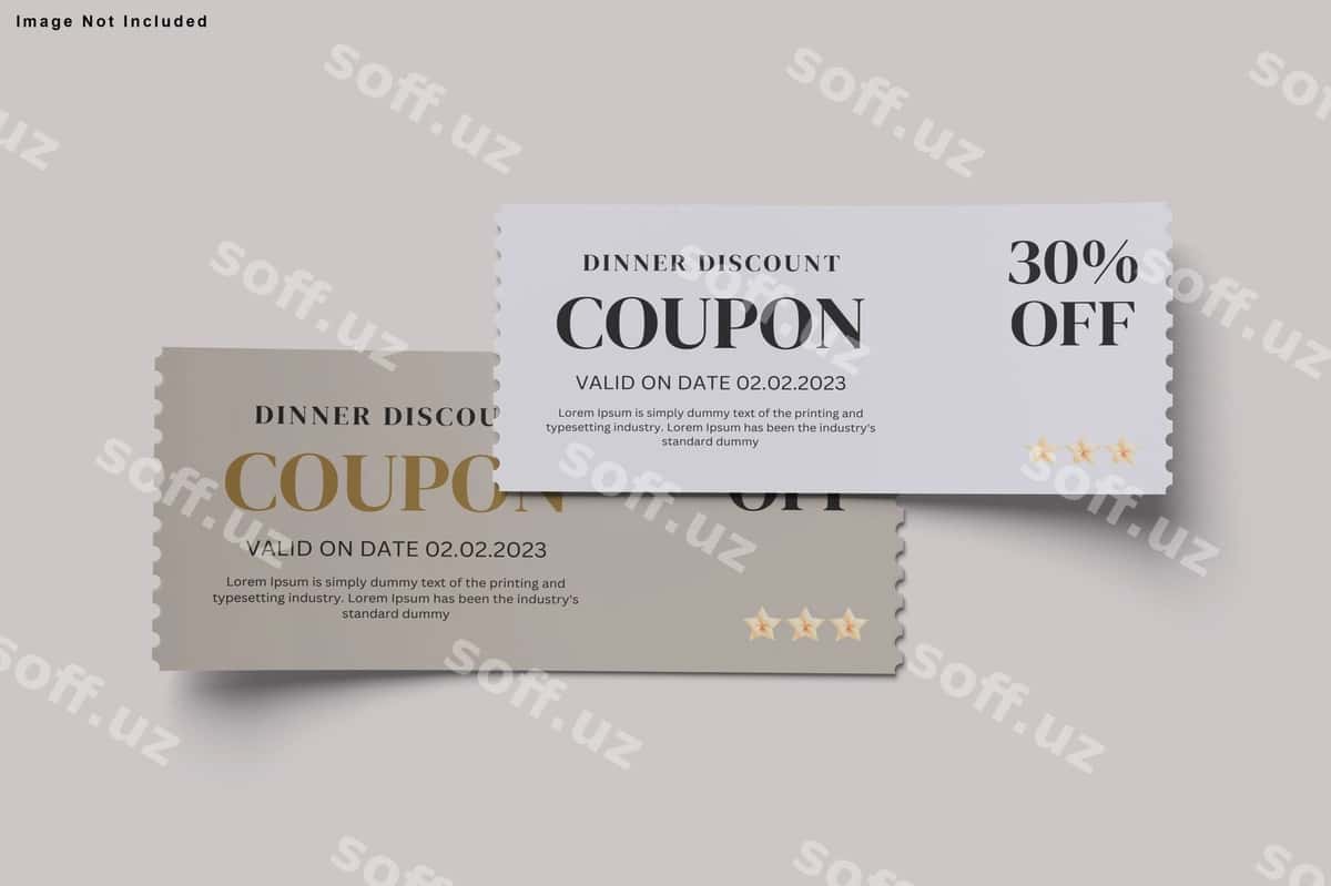 Kupon mockup | Cuopon mockup 1