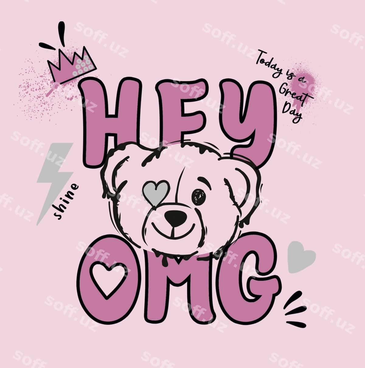 Chiroyli ayiq bosma bolalar futbolkasi | Cute bear print kids tshirt 1