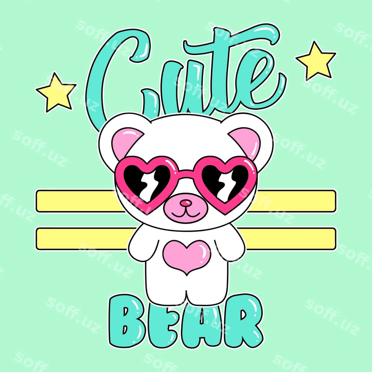 Sunglasses kiyolgan chiroyli ayiq | Cute bear with sunglasses 1