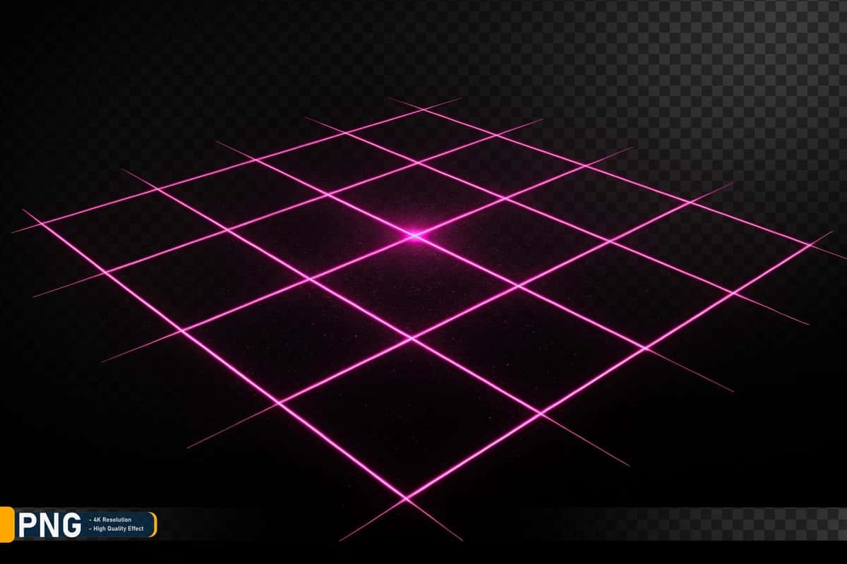 Futuristik pushti lazer panjara yorug'lik effekti | Futuristic pink laser grid light effect 1