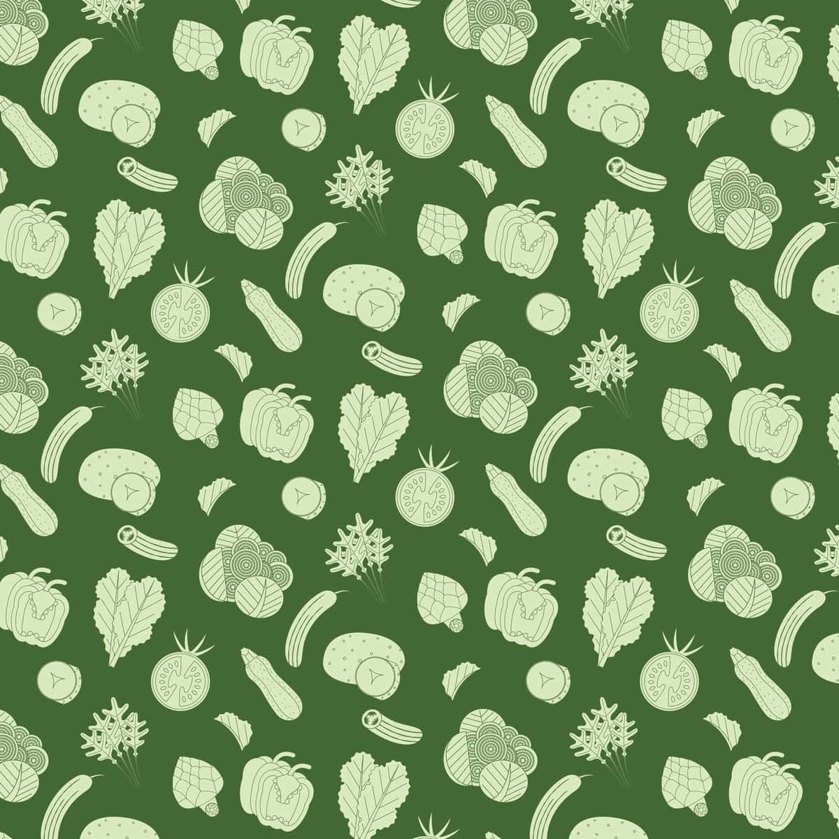 Chiziqli badiiy organik sabzavotlar choksiz naqsh tabiiy sog'lom vektor | Line art organic vegetables seamless pattern natural healthy vector 1
