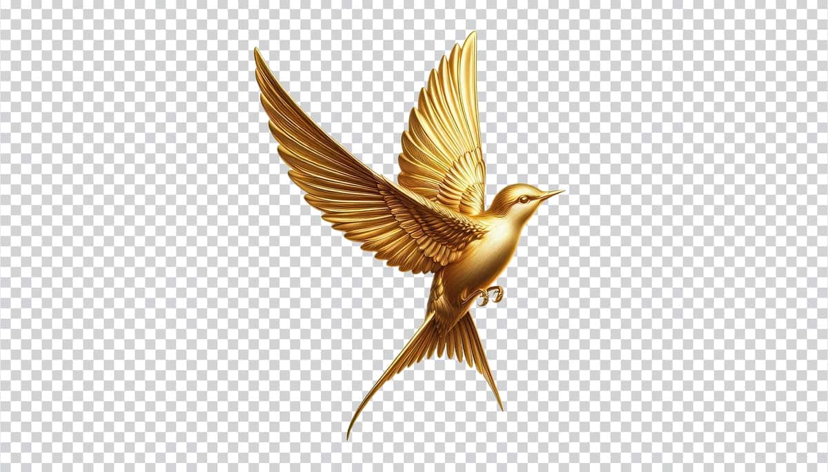 Keng qanotli uchayotgan oltin qush | Soaring golden bird with broad wings 1