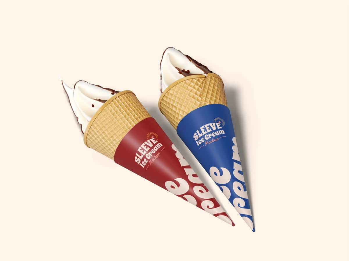 Ikkita muzqaymoq konusi yengi | Two ice cream cones slevee 1