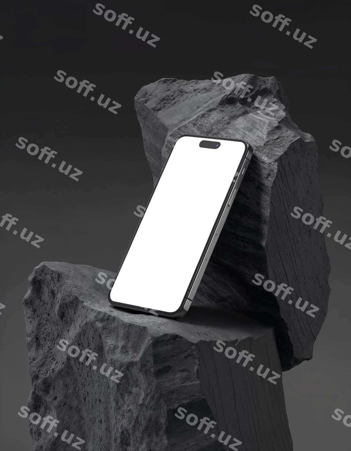 To'q rangli estetik telefon maketi | Dark aesthetic phone mockup 1