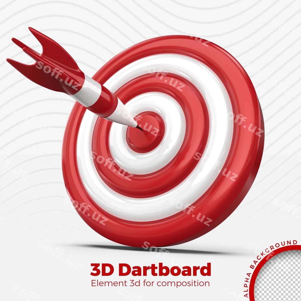 Dart maykasi 3D render ajraltirilgan | Dartboard 3d render isolated 1