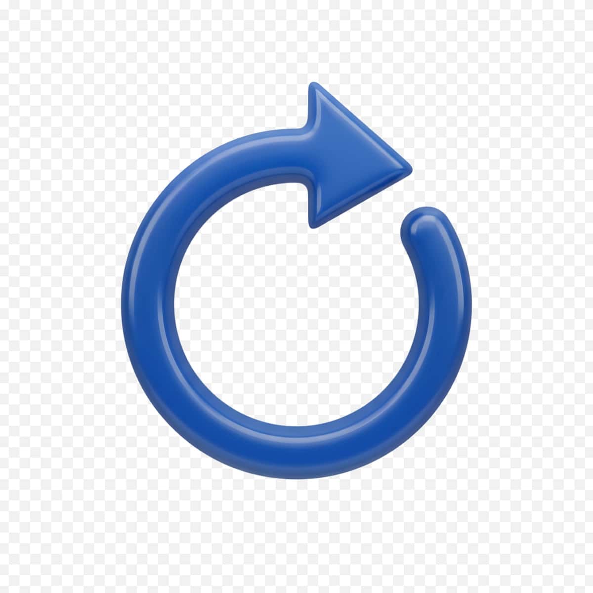 Yaltiroq ko'k 3D yangilash qayta yuklash belgisi | Glossy blue 3d refresh reload icon 1