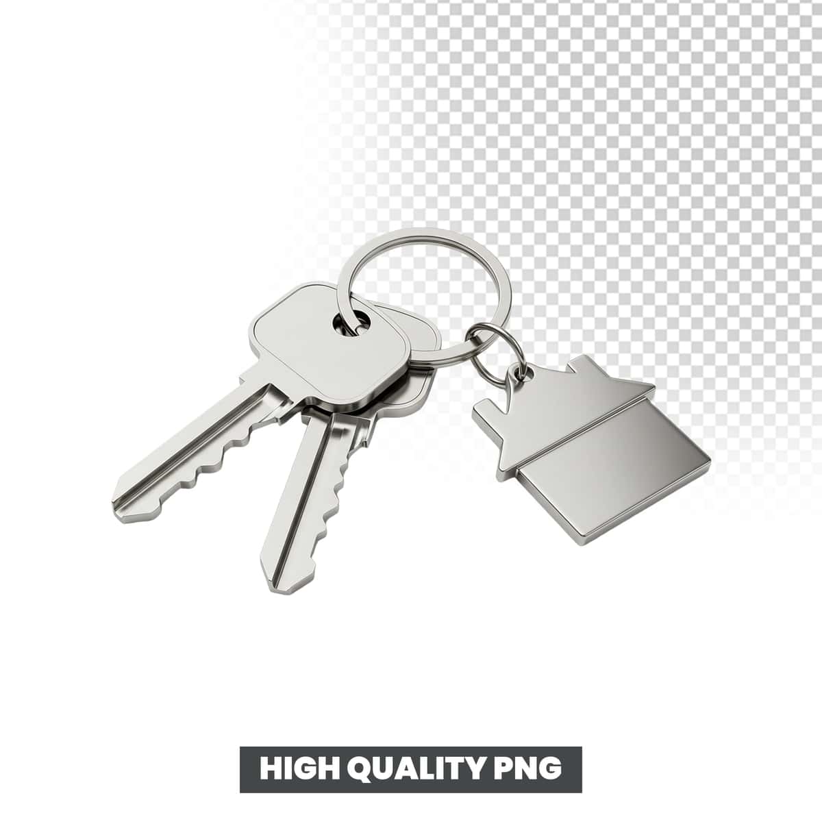 Kumush uy kalitlari kalit zanjir bilan | Silver house keys with keychain 1