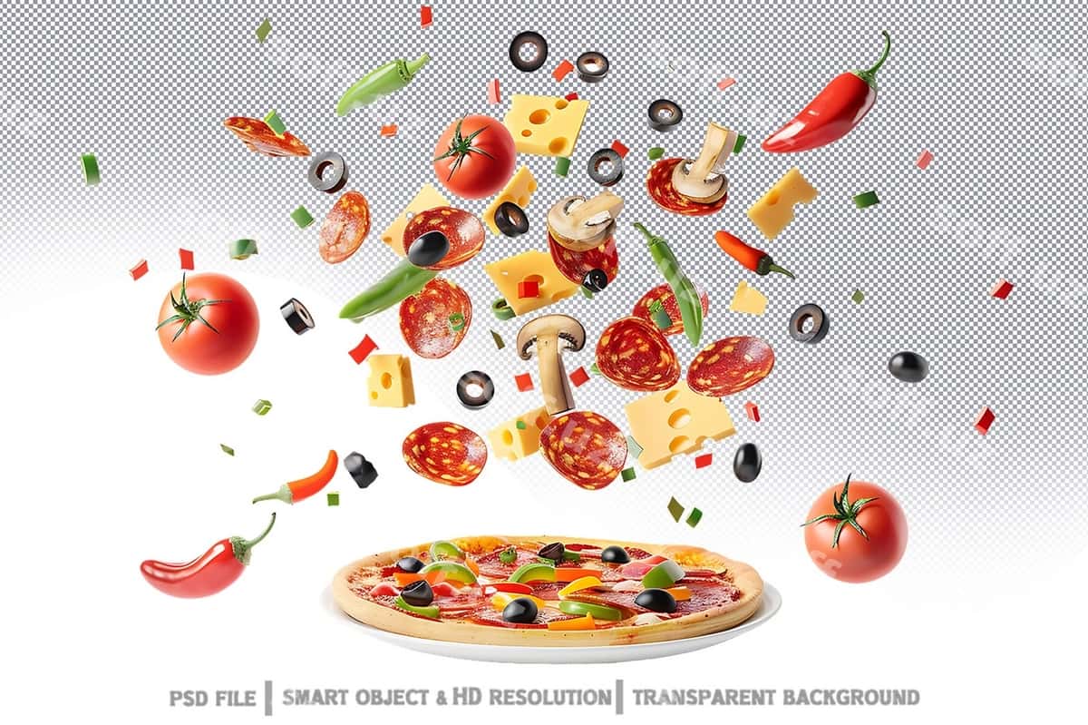 Misharif pizza uchuvchi toppinglar bilan | Delicious pizza with flying toppings 1