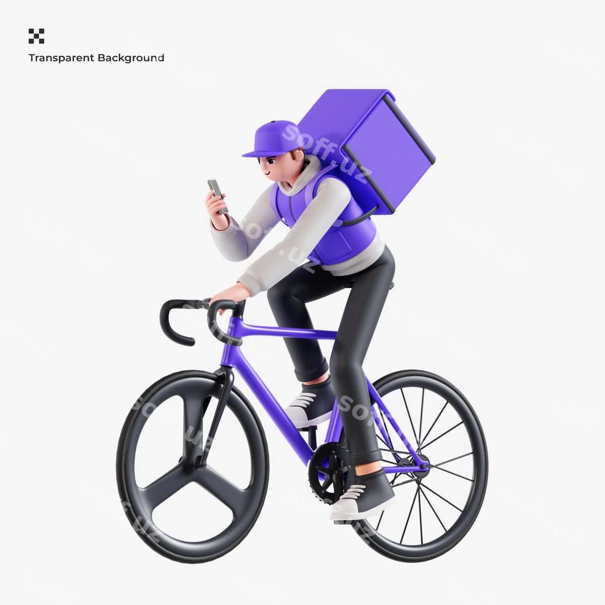 Yetkazib beruvchining 3D illyustratsiyasi | Delivery man 3d illustration 1