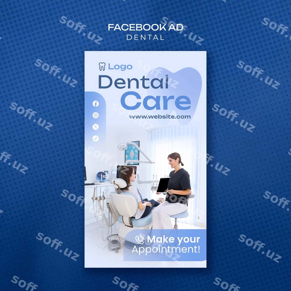 Dental shablon dizayni | Dental template design 1