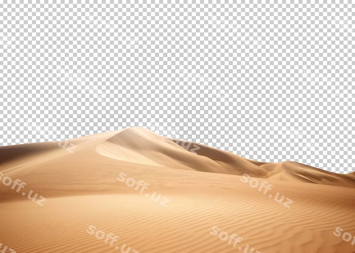 Cho'li ajralangan shaffoflik orqa fonda | Desert isolated transparency background 1