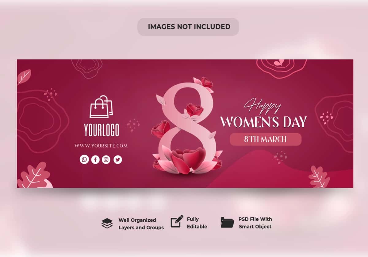 Ijtimoiy tarmoqlardagi instagram banneri 8-mart Xalqaro xotin-qizlar kuni | Social media banner instagram international womens day march 8 1