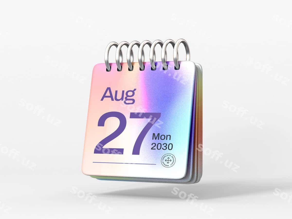 Stol kalendarini rejalashtiruvchi maketi | Desk calendar planner mockup 1