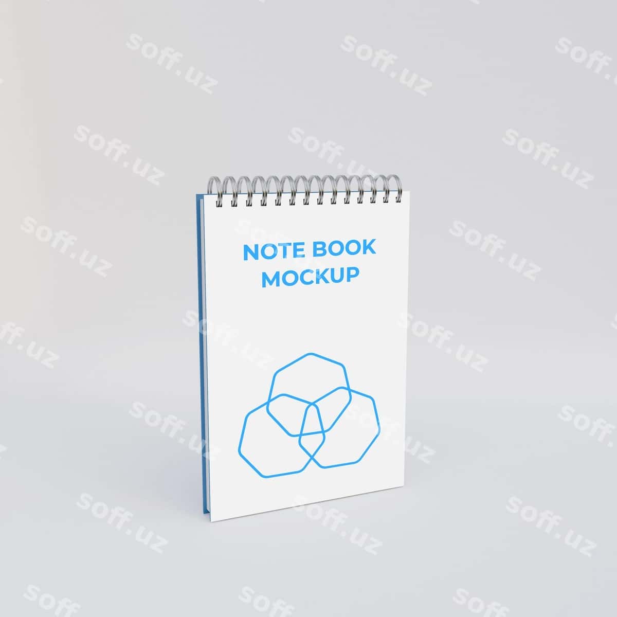 Stol konsepsiyasi halqali daftar modeli | Desk concept ringed notebook mockup 1