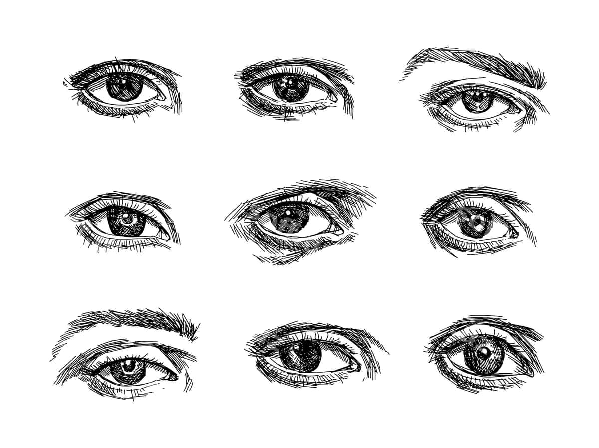 Chiroyli ko'z chizmalari | Detailed eye sketches 1