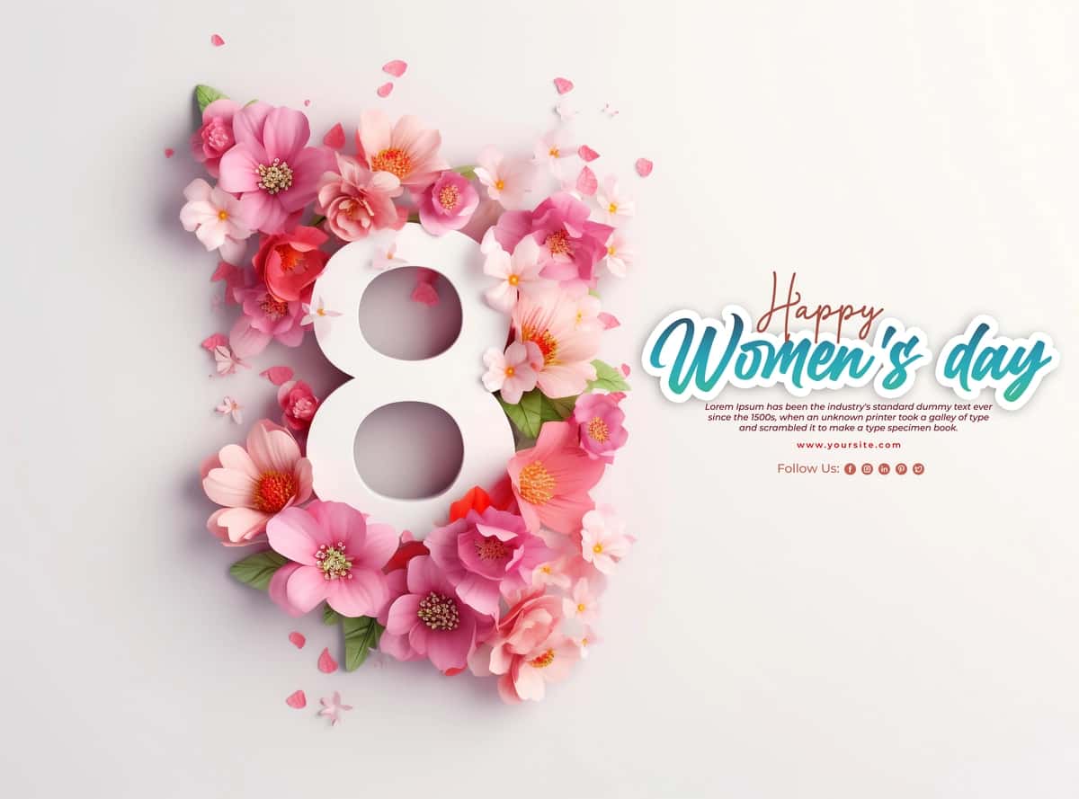 Xalqaro xotin-qizlar kuni ijtimoiy media post dizayni ai tomonidan yaratilgan | International womens day social media post design made by ai 1