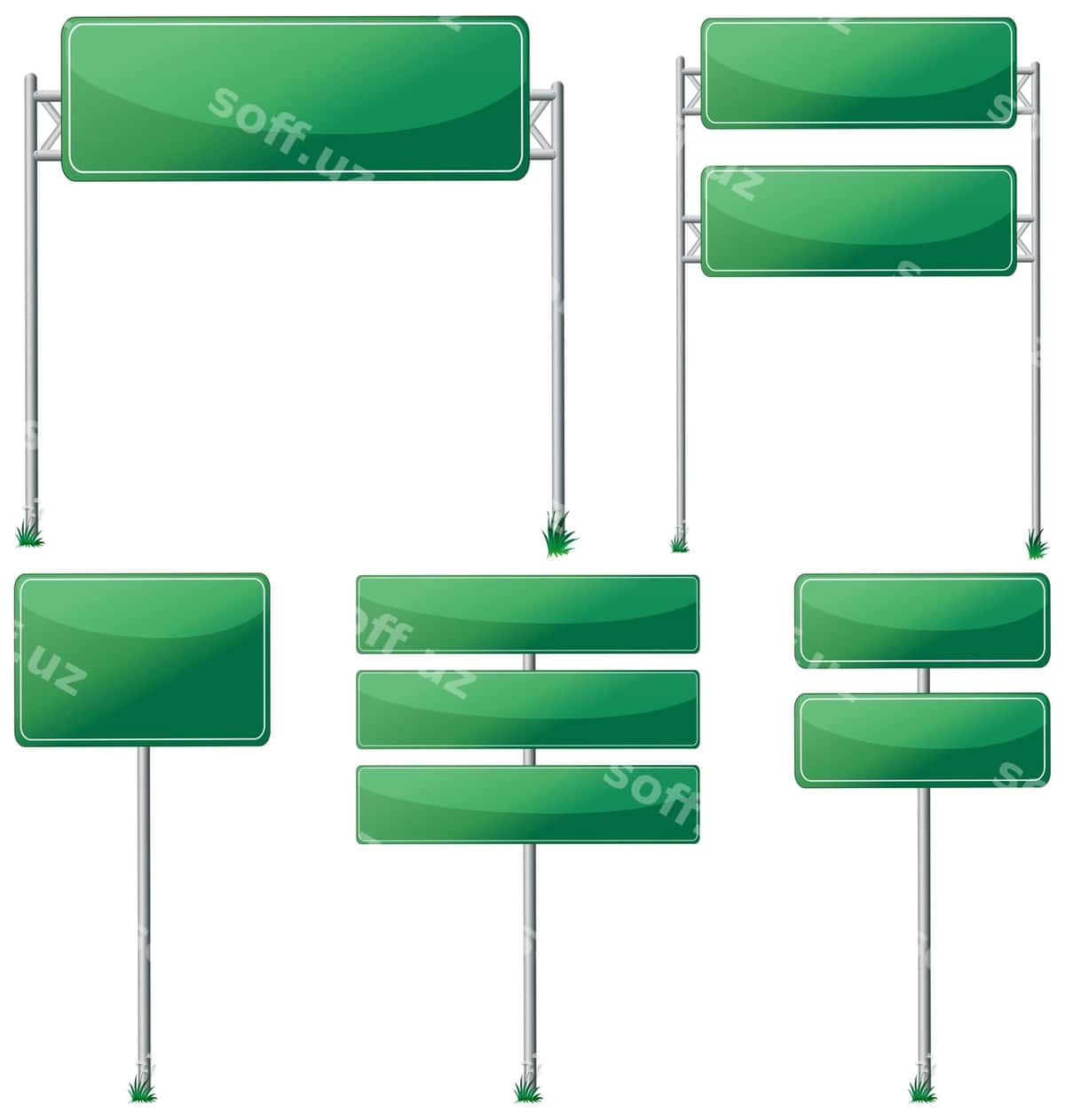 Boshqacha dizaynlar yashil belgilar | Different designs green signs 1