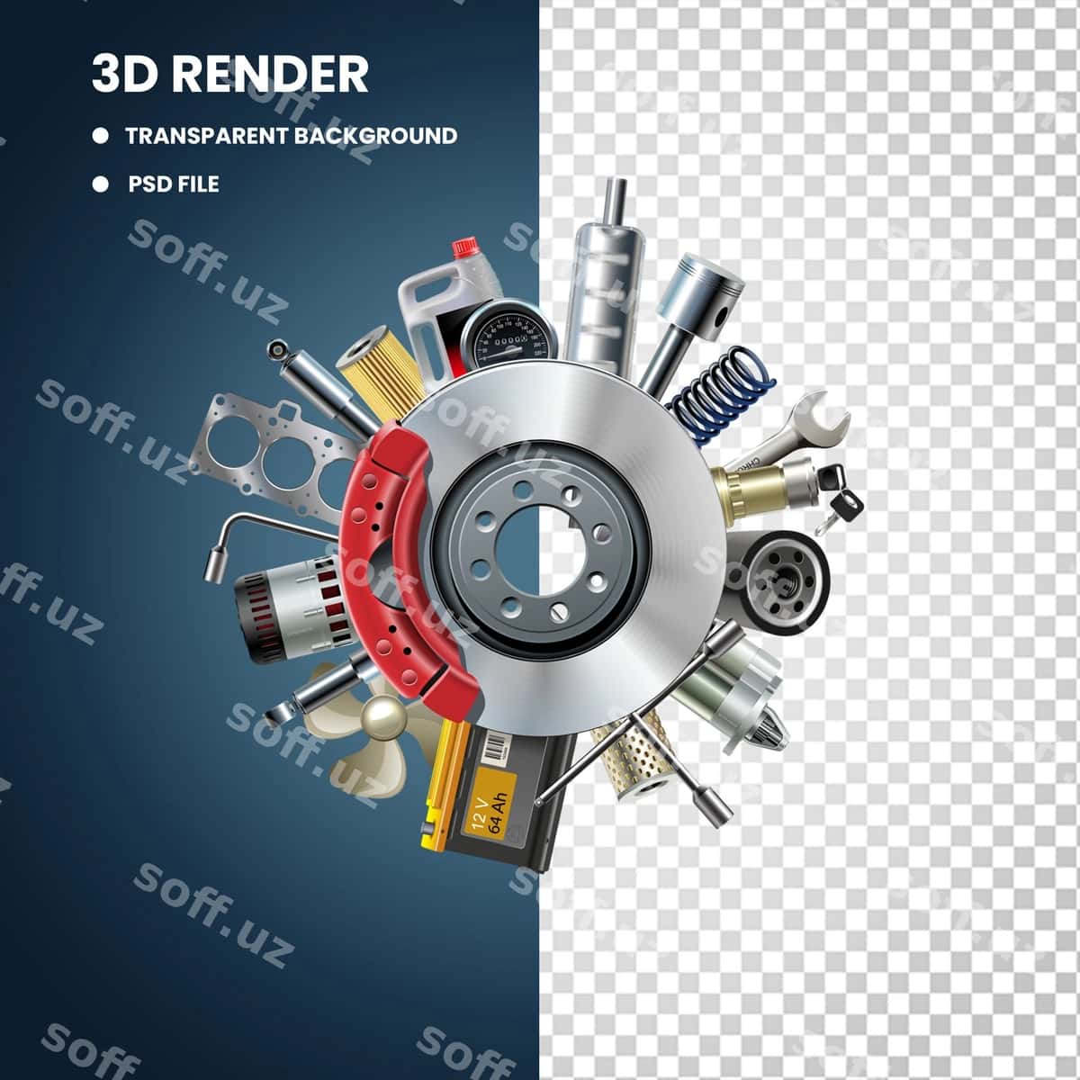 3 o'lchovli model sezgir tizimini ko'rsatish | Display 3d model gear system 1