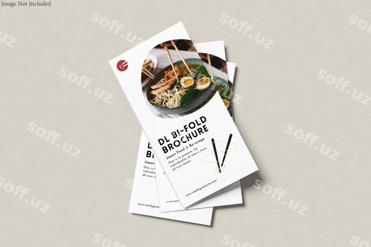 DL bifold broshyr namunasi | Dl bifold brochure mockup 1