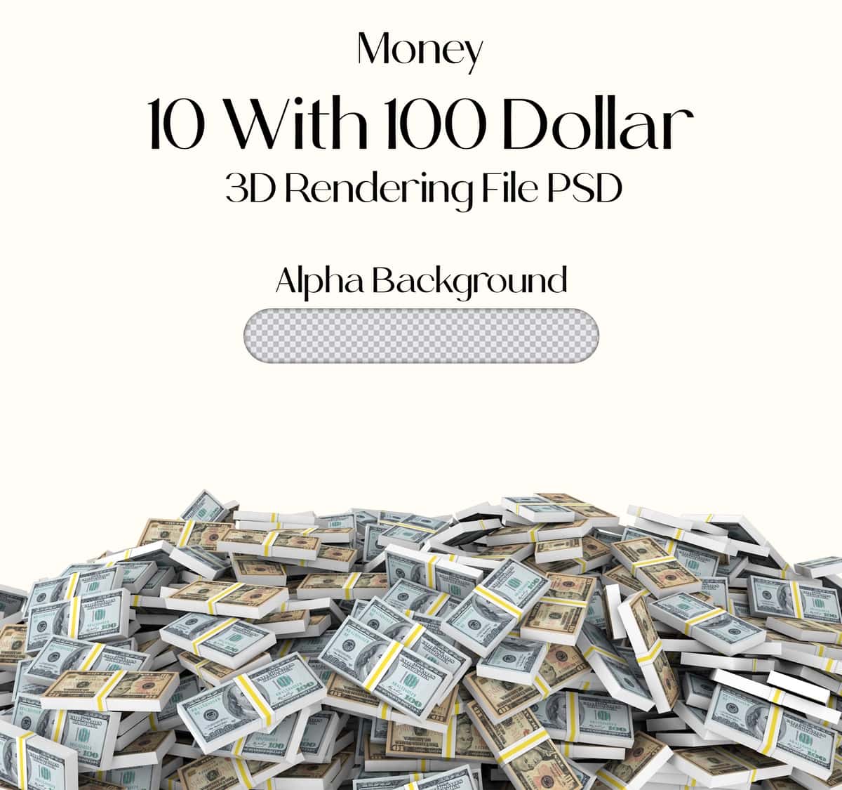 100 dollar ko'rsatish bilan pul 10 | Money 10 with 100 dollar rendering 1