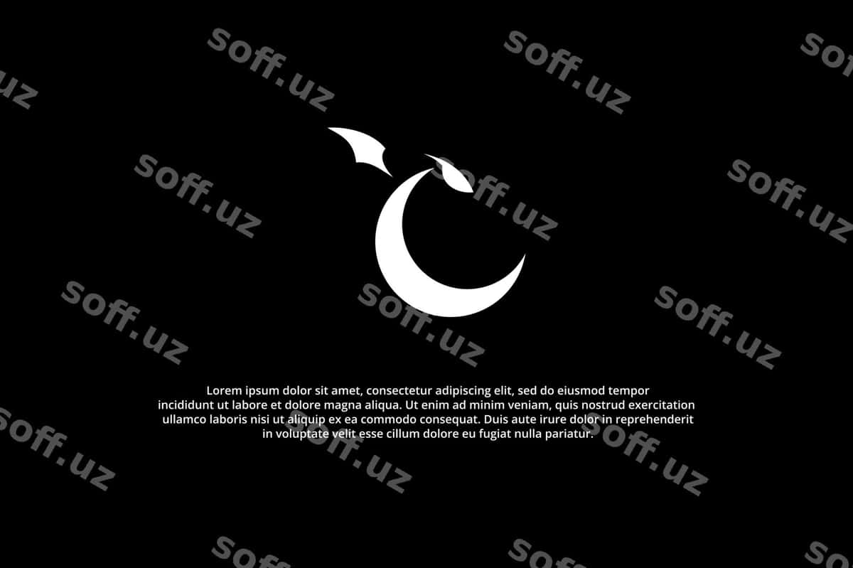 Dragon oy koini dizayni | Dragon moon logo design 1