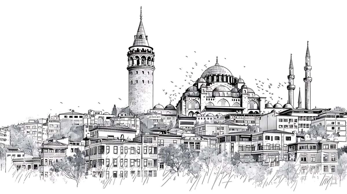 Shahar chizish shahar orqa fonli | Drawing city with city background 1
