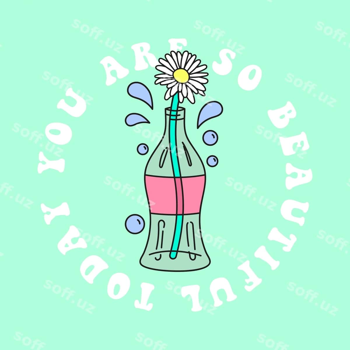 Gulni kristall shisha ichida chizish | Drawing flower inside crystal bottle 1