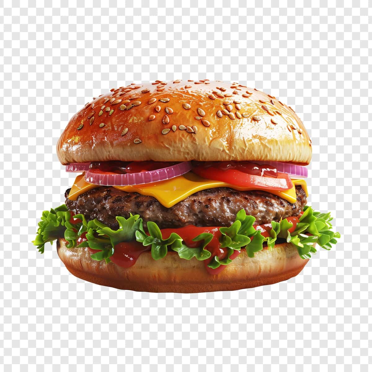 Psd burger shaffof fon | Psd burger transparent background 1