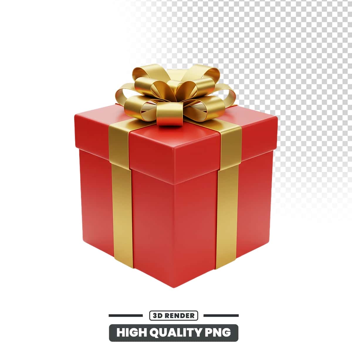 Oltin lentali qizil sovg'a qutisi | Red gift box with gold ribbon 1