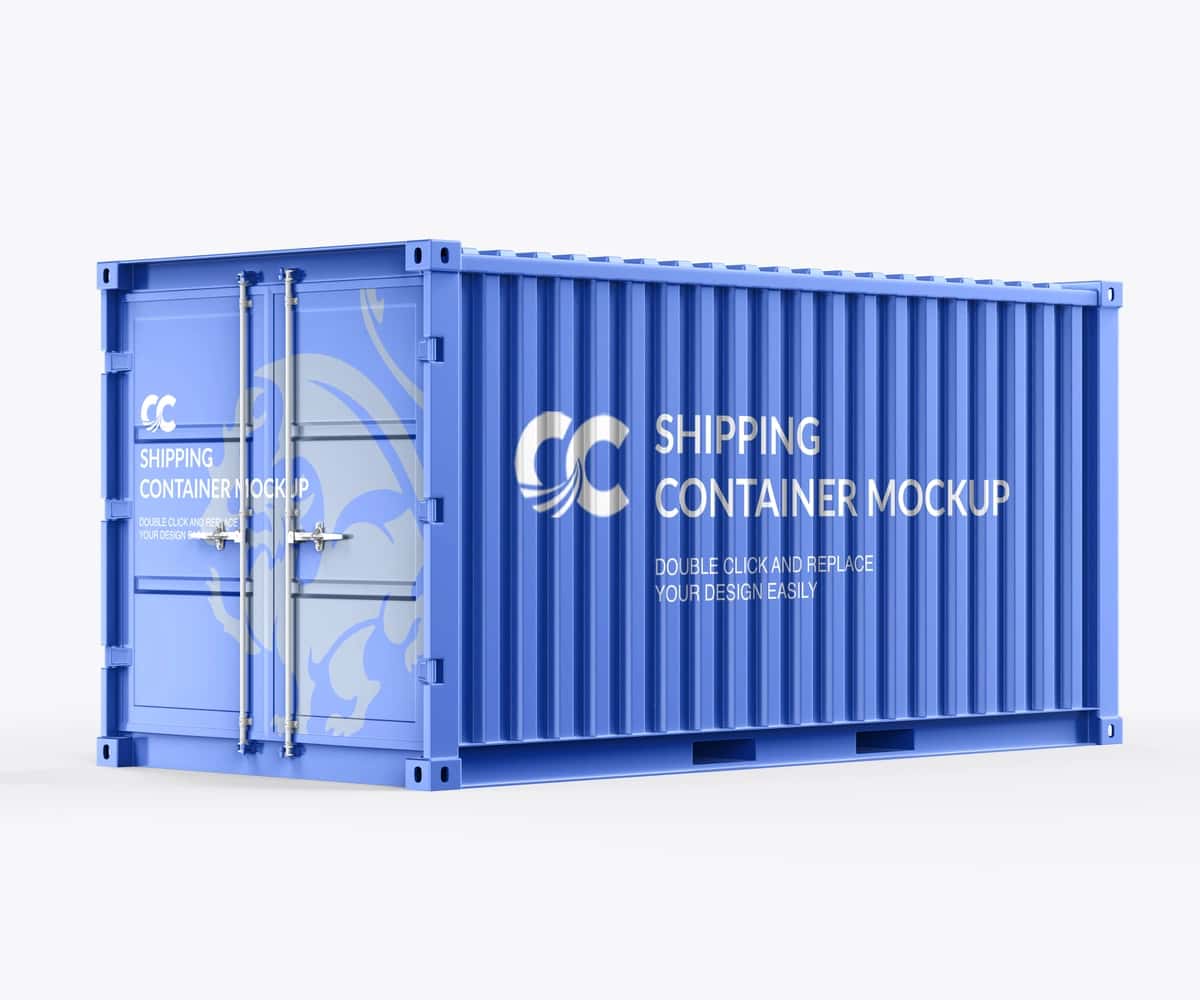 Yuk tashish konteyneri maketi | Shipping container mockup 1