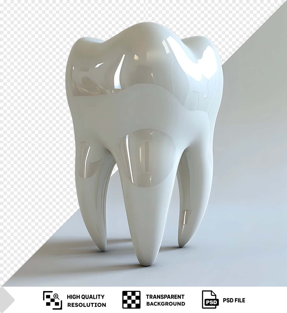 Oq tutqichli soya bilan sog'lom tishlar orasida og'riqli tish | Potrait sore tooth amidst healthy teeth with white handle shadow 1