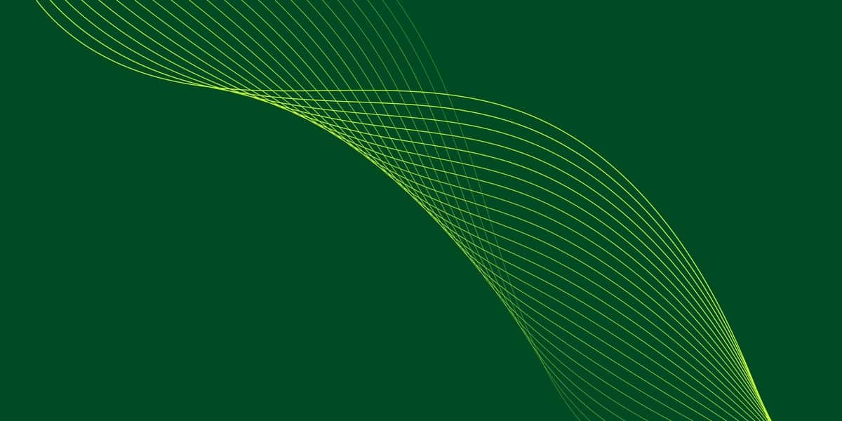 Mavhum yashil to'lqin chiziqlari quyuq yashil fon | Abstract green wave lines dark green backdrop 1