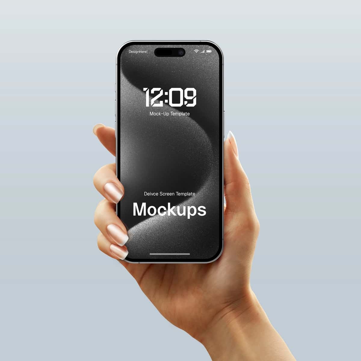 Telefon ekrani maket shablon | Phone screen mockup template 1