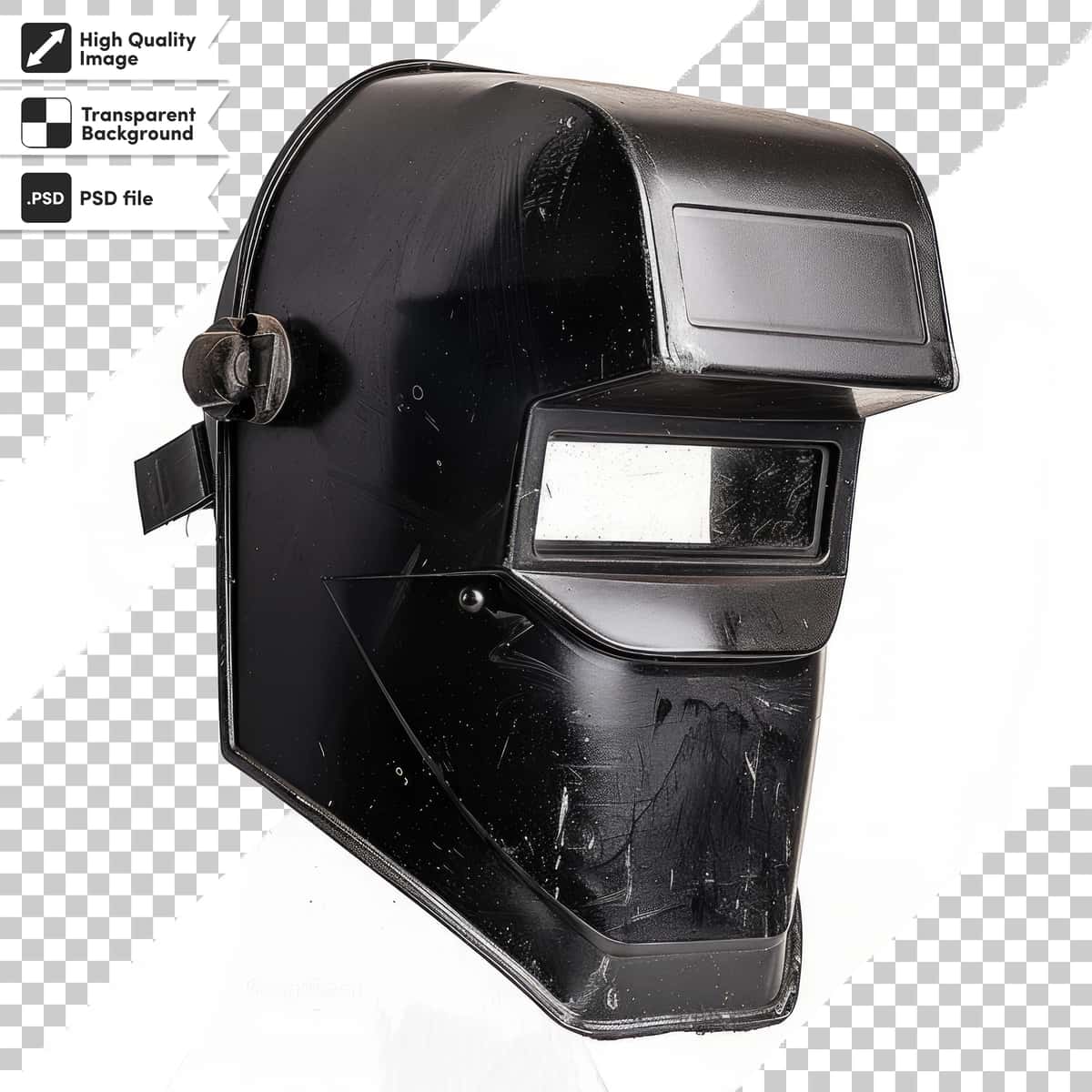 Yo‘q degan qora yorliqli qora dubulg‘a | Black helmet with black label that says no it 1