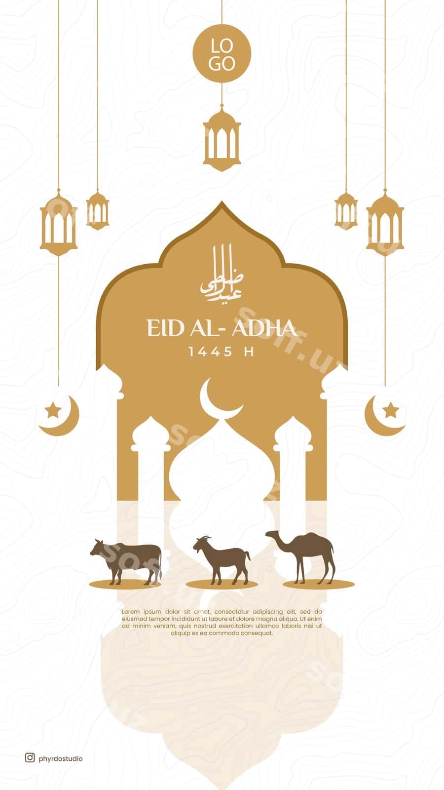 Tahrirlanadigan Qurbon hayiti instastory shabloni | Editable instastory eid adha template 1