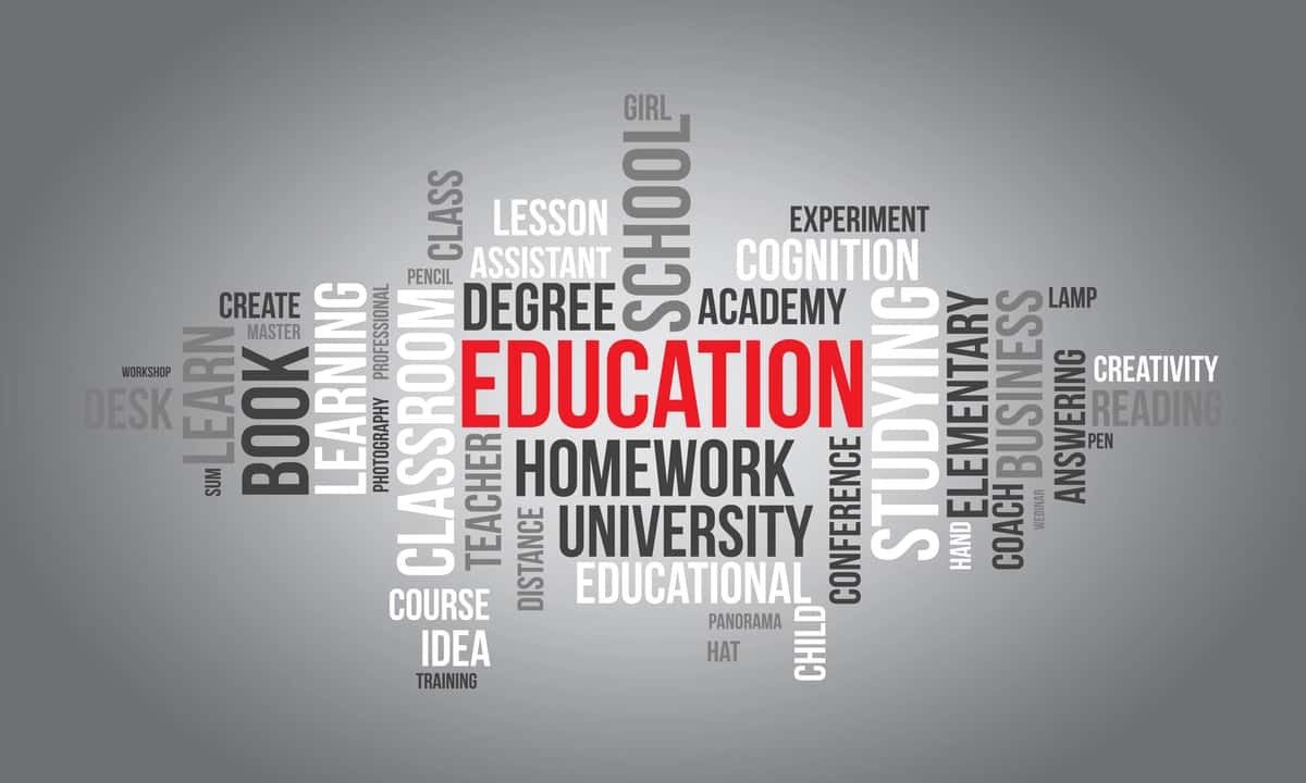 Ta'lim dunyosi bulut fonida ta'lim xabardorligi vektor tasviri | Education world cloud background educational awareness vector illustration 1