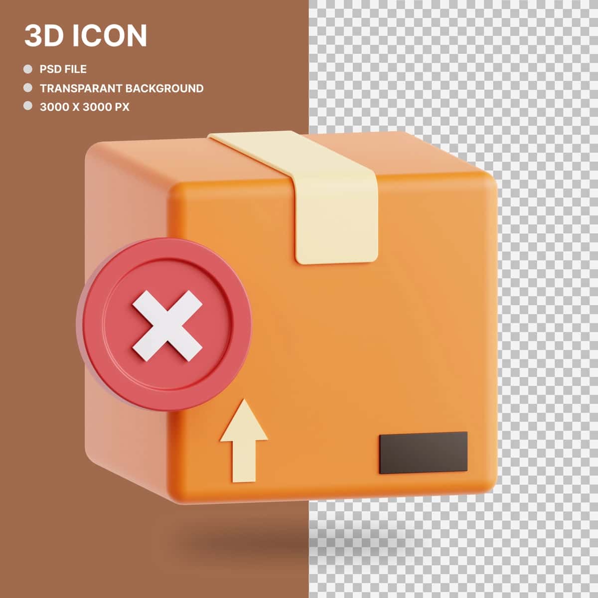 Buyurtmani bekor qilish 3D rasm | Cancel order 3d illustration 1