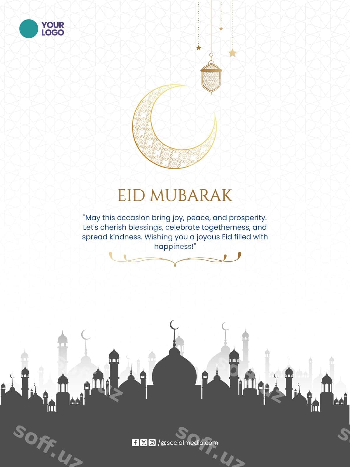 Hayit muborak tabriknomasi | Eid mubarak greeting card 1