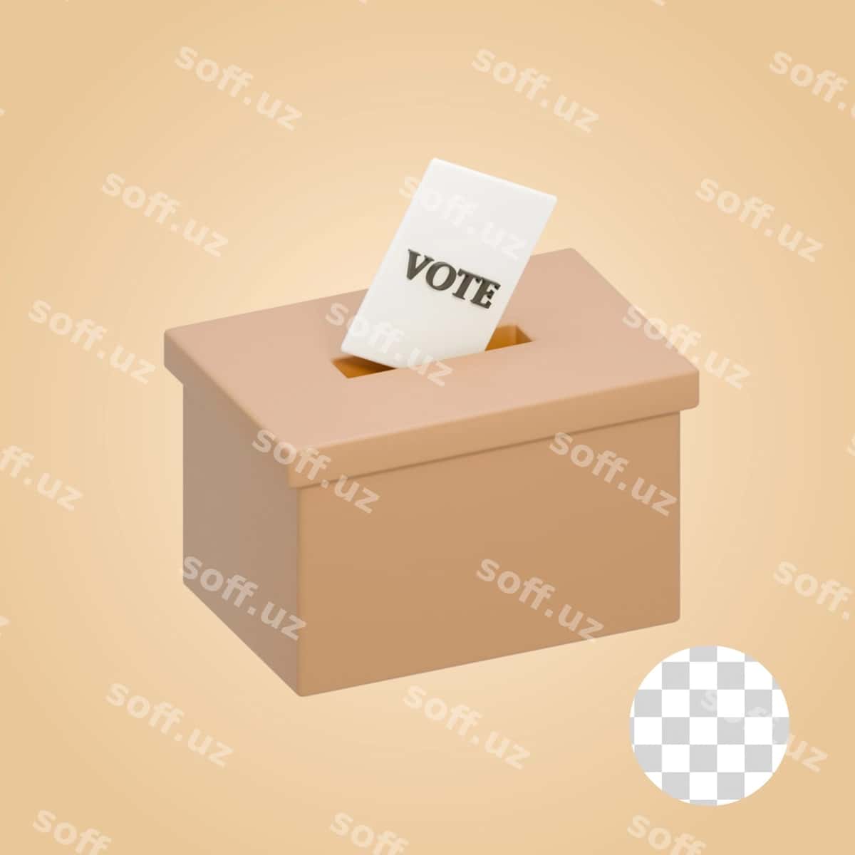 Saylovda ovoz berish 3D belgisi | Election vote 3d icon 1